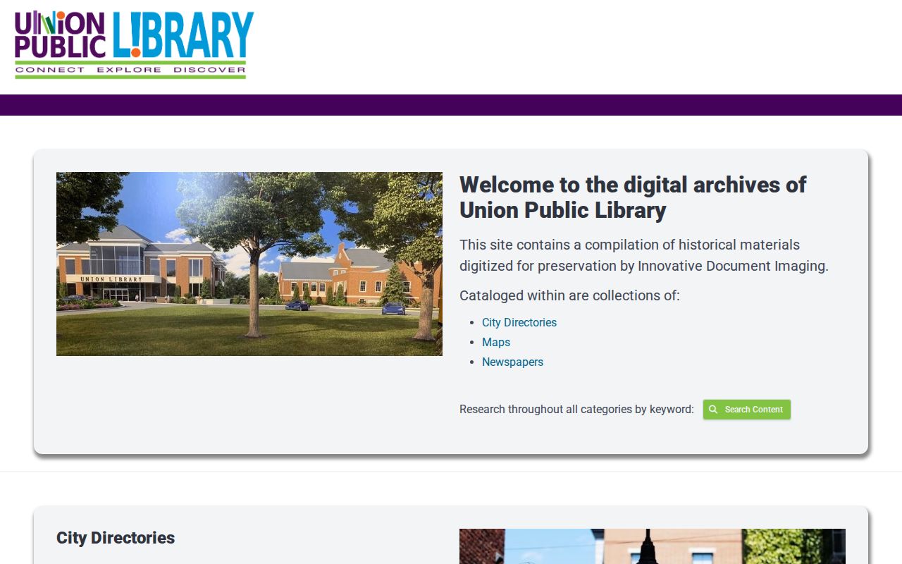 Union County city directory Digifind collection page