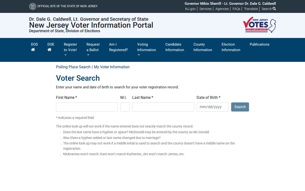 Union County residents directory voter lookup source